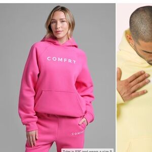 Pink COMFRT Hoodie and Sweatpants Set
